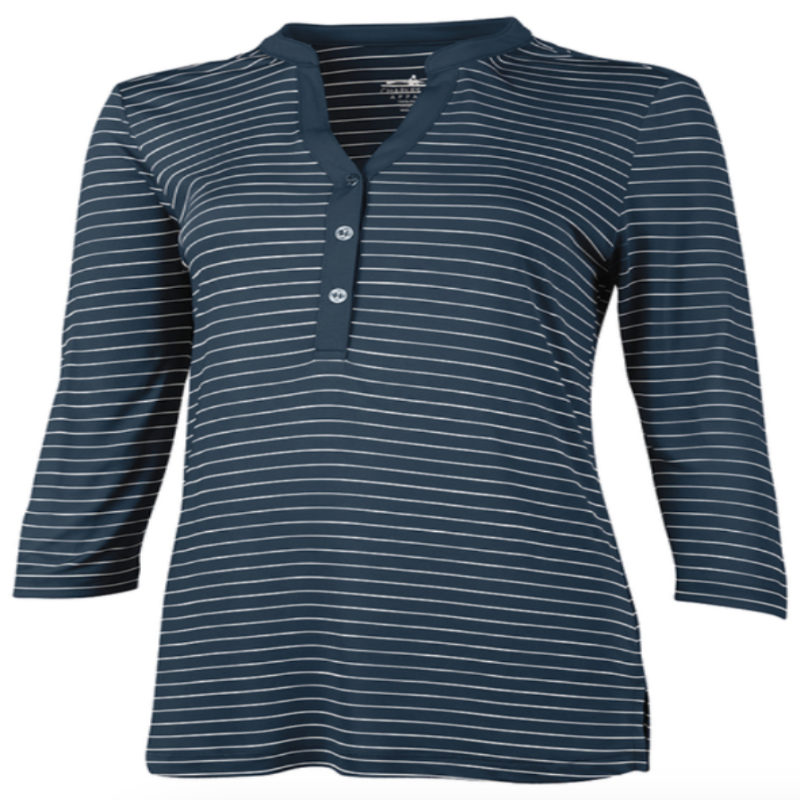 Women's Windsor Henley - Navy / White Stripe