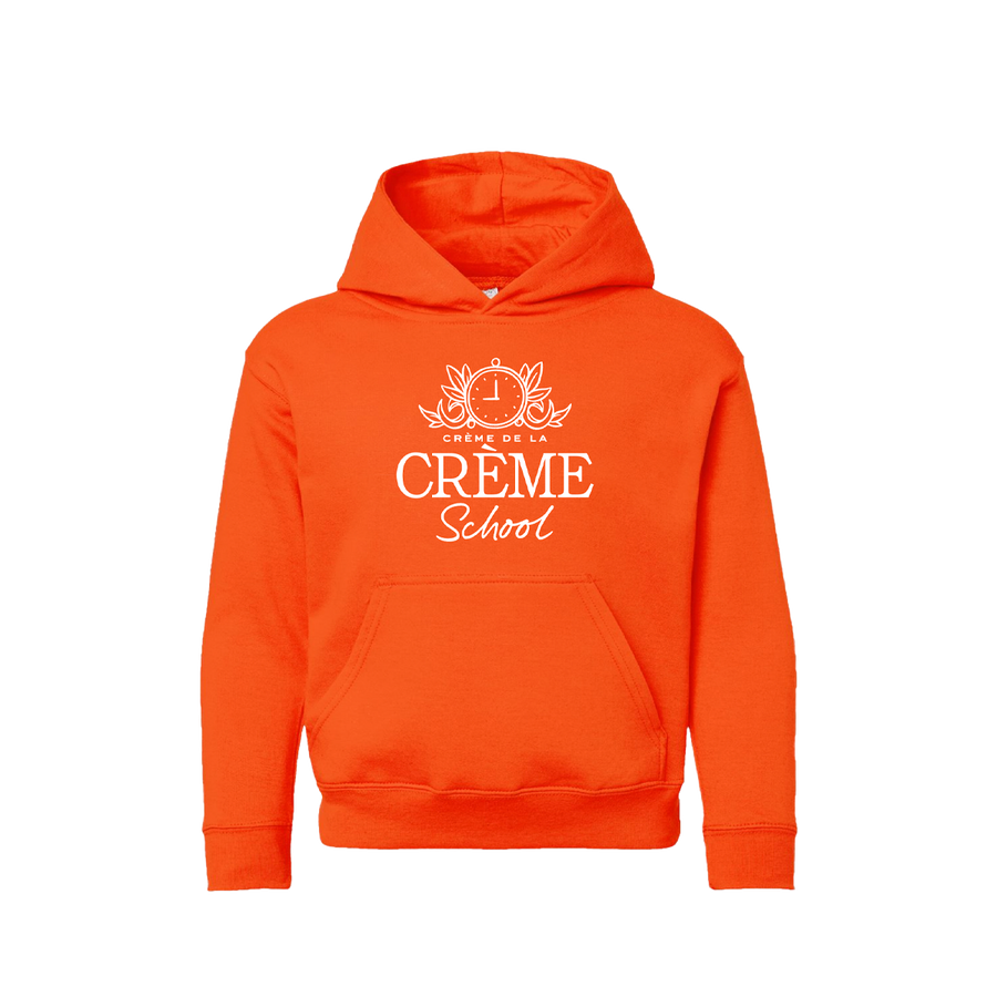 Creme Youth Fleece Hoodie - Sunrise Red