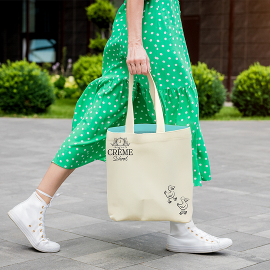 Creme Canvas Duck Tote Bag