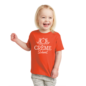 Creme Toddler Tee - Sunrise Red