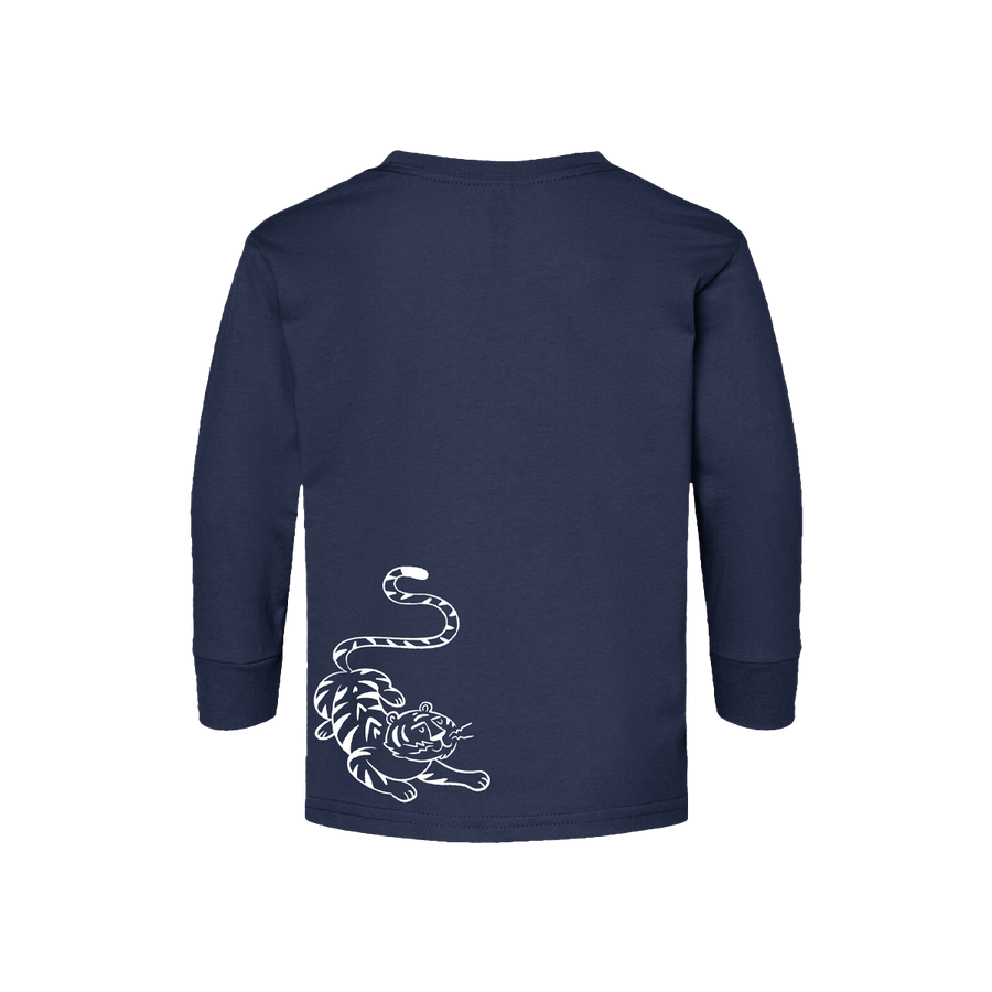 Creme Tiger Toddler LS Tee - Midnight Blue