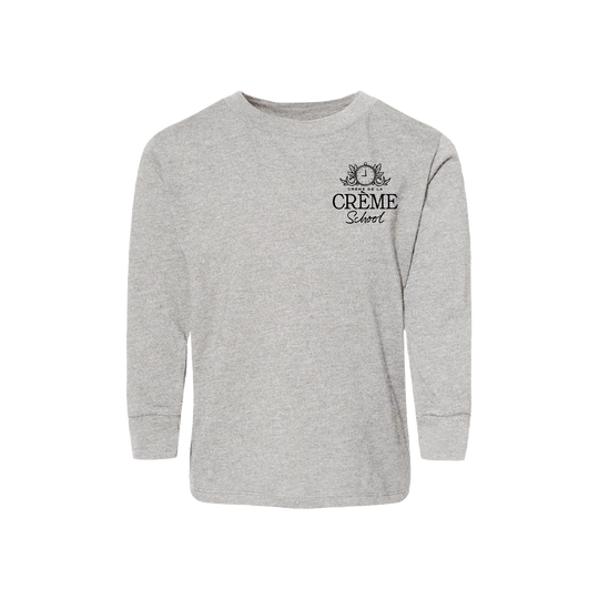 Creme Tiger Toddler LS Tee - Heather Grey