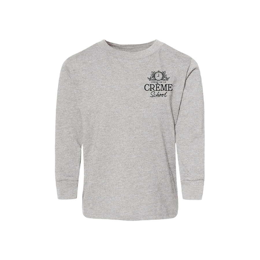 Creme Tiger Toddler LS Tee - Heather Grey