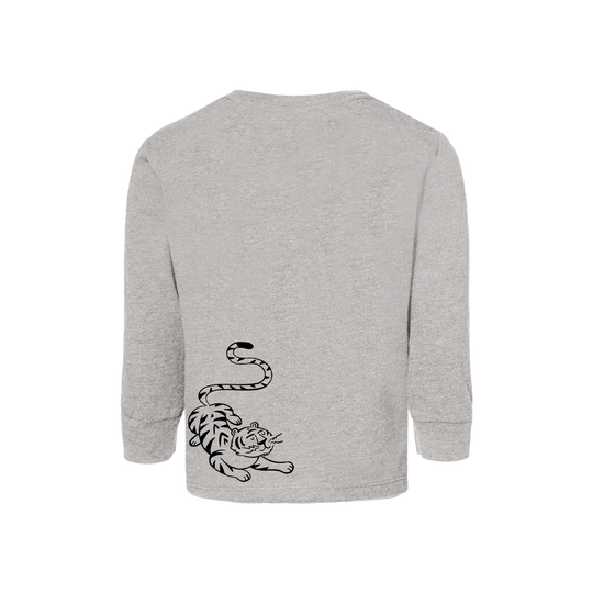 Creme Tiger Toddler LS Tee - Heather Grey