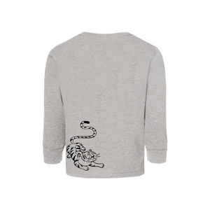 Creme Tiger Toddler LS Tee - Heather Grey