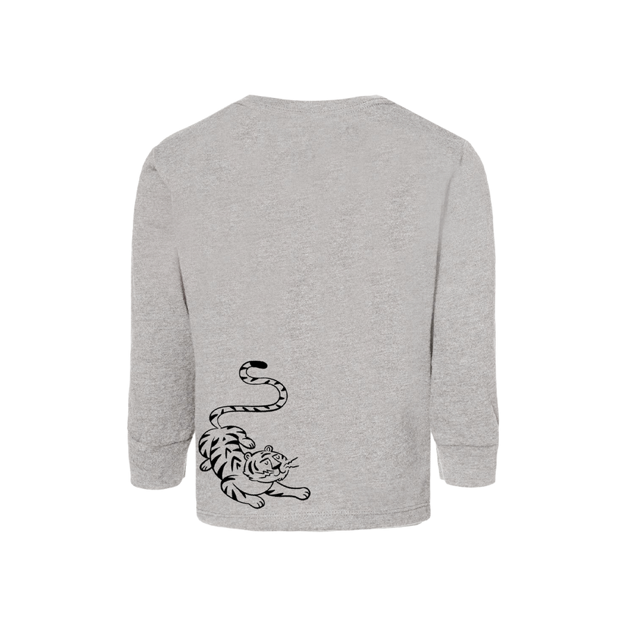 Creme Tiger Toddler LS Tee - Heather Grey