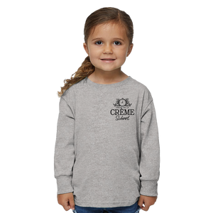 Creme Tiger Toddler LS Tee - Heather Grey