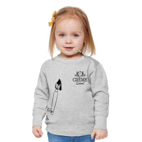 Creme Paint Toddler Crewneck - Heather Grey