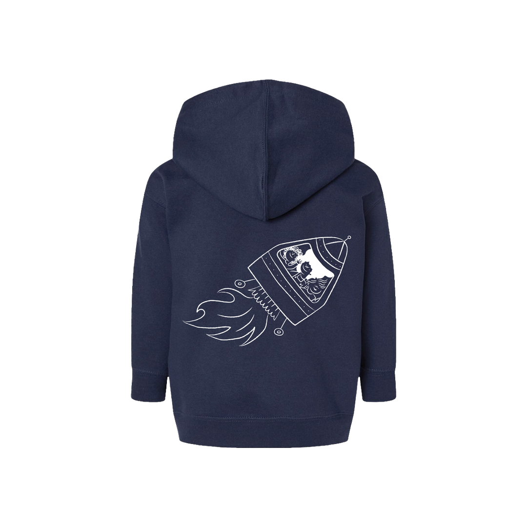 Creme Rocket Toddler Hoodie - Midnight Blue