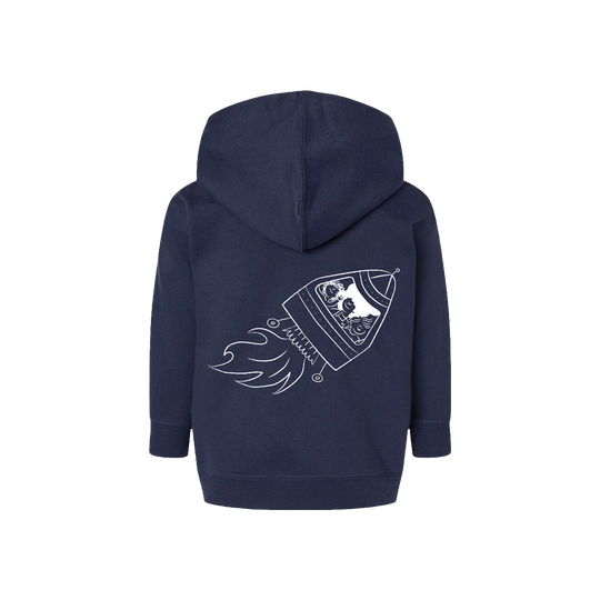 Creme Rocket Toddler Hoodie - Midnight Blue