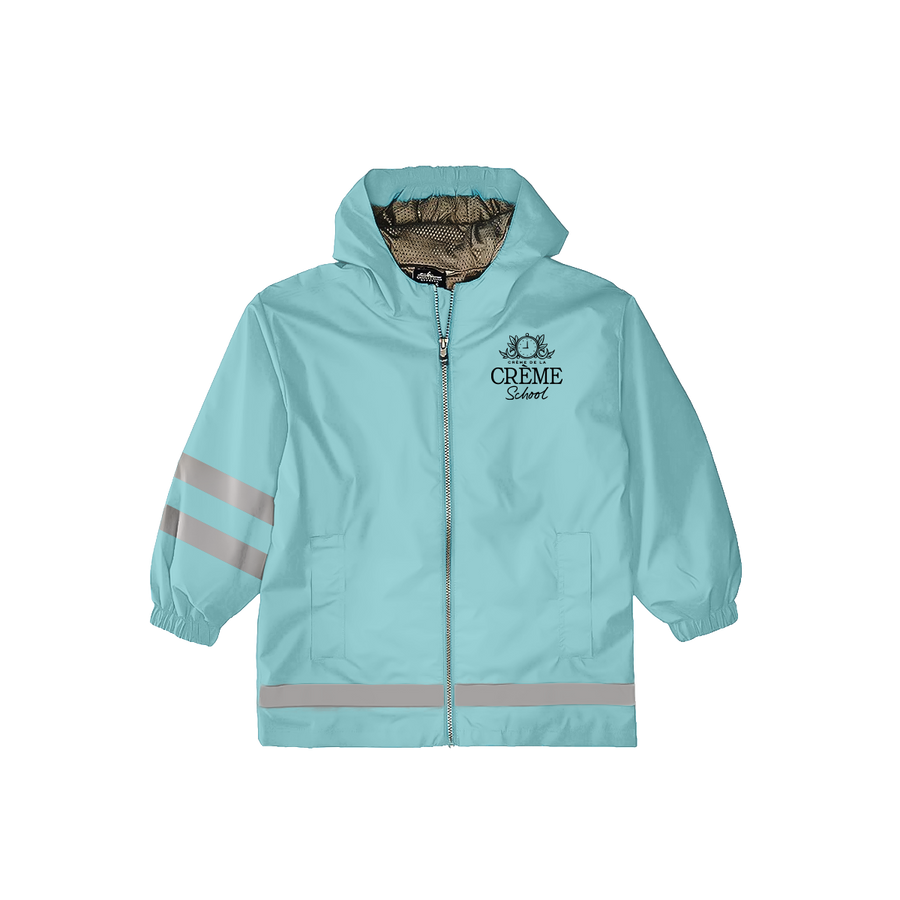 Creme Ducks Toddler Rain Jacket - Morning Blue