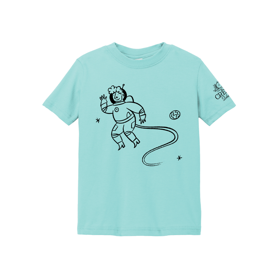 Creme Astronaut Youth Tee - Morning Blue