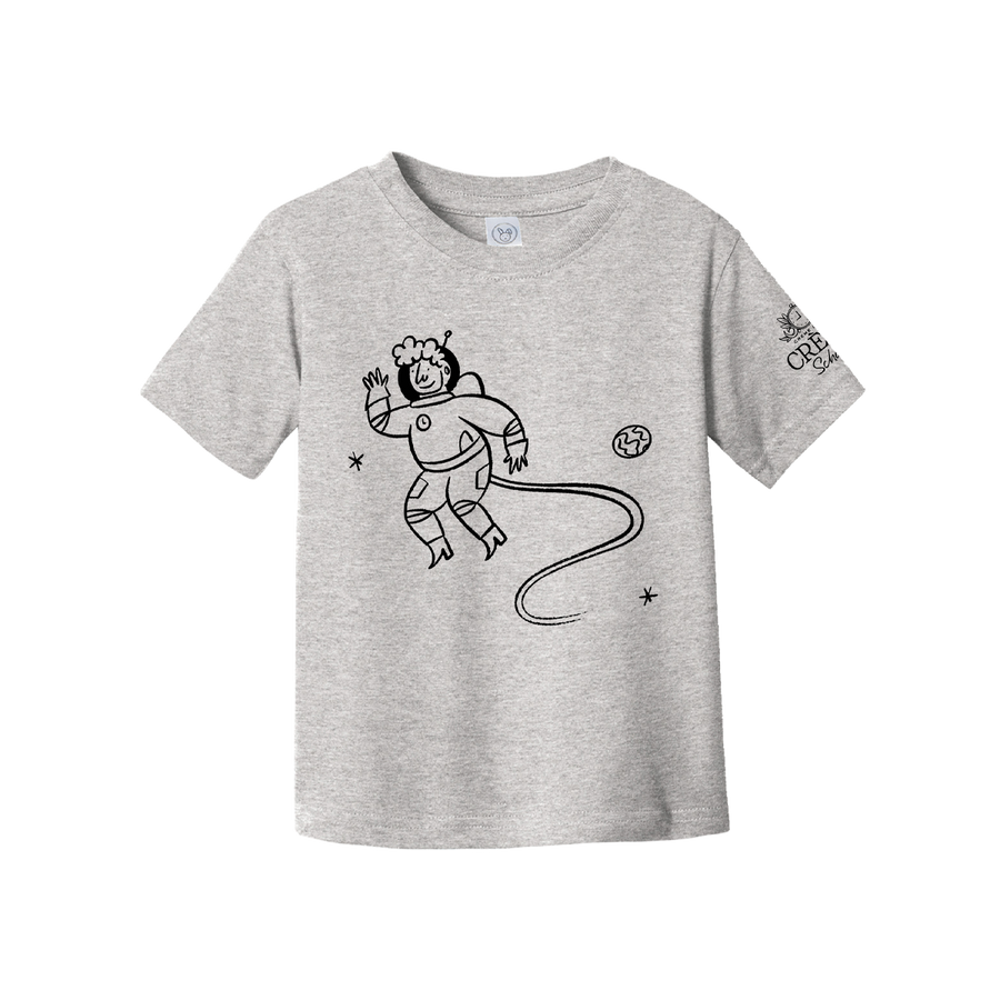 Creme Astronaut Youth Tee - Heather Grey