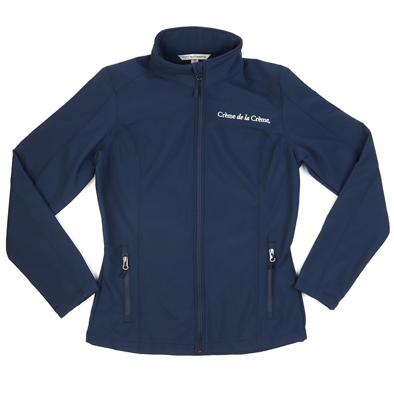 Ladies navy top soft shell jacket