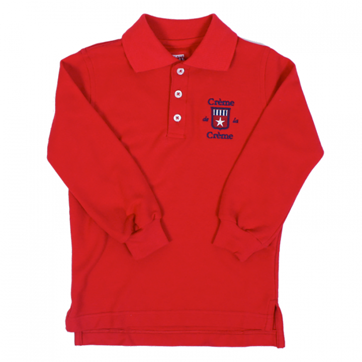Classroom Uniforms Youth Long Sleeve Polo- Red