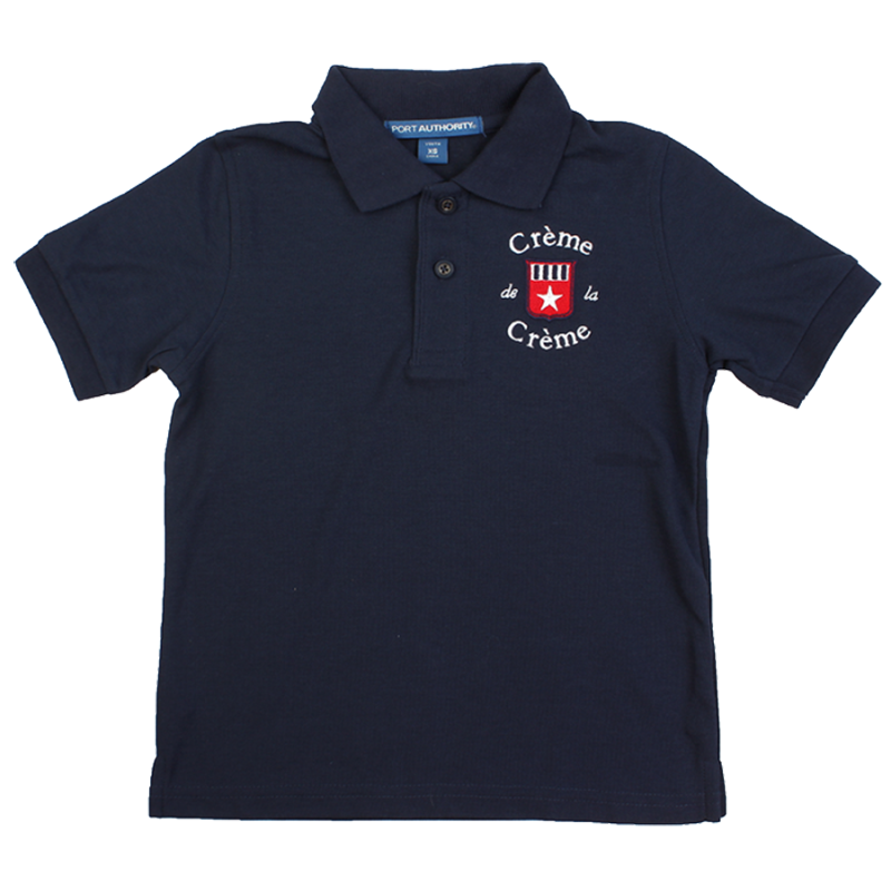 YOUTH SILK TOUCH SHORT SLEEVE POLO - NAVY